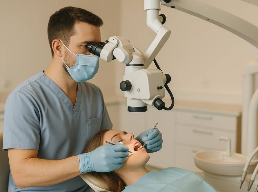 Cum îmbunătățește microscopul tratamentele dentare